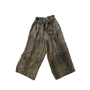 Rewash Womens Gaucho cheetah print pants